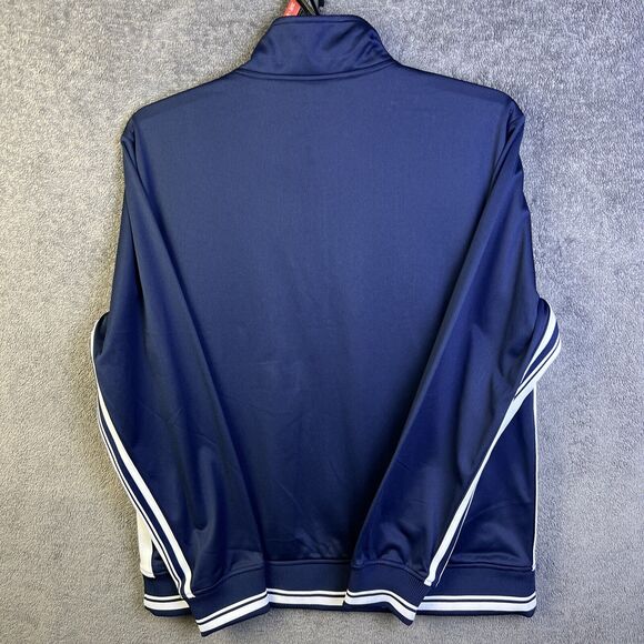 Athletic Works Men’s Track Jacket Blue Size Medium Zipper Pockets Lined - Picture 2 of 6